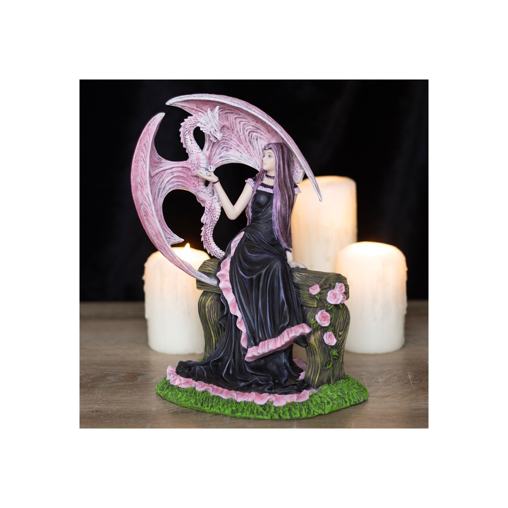 Elegant Dragon Figurine by Anne Stokes