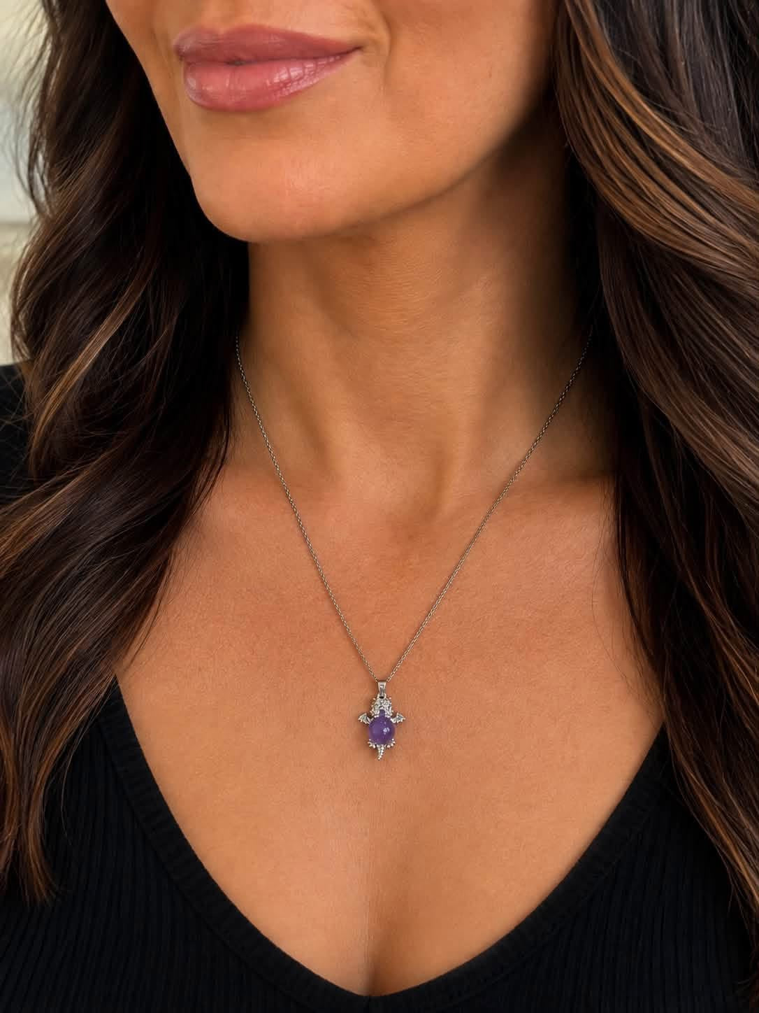 Amethyst Dragon Necklace