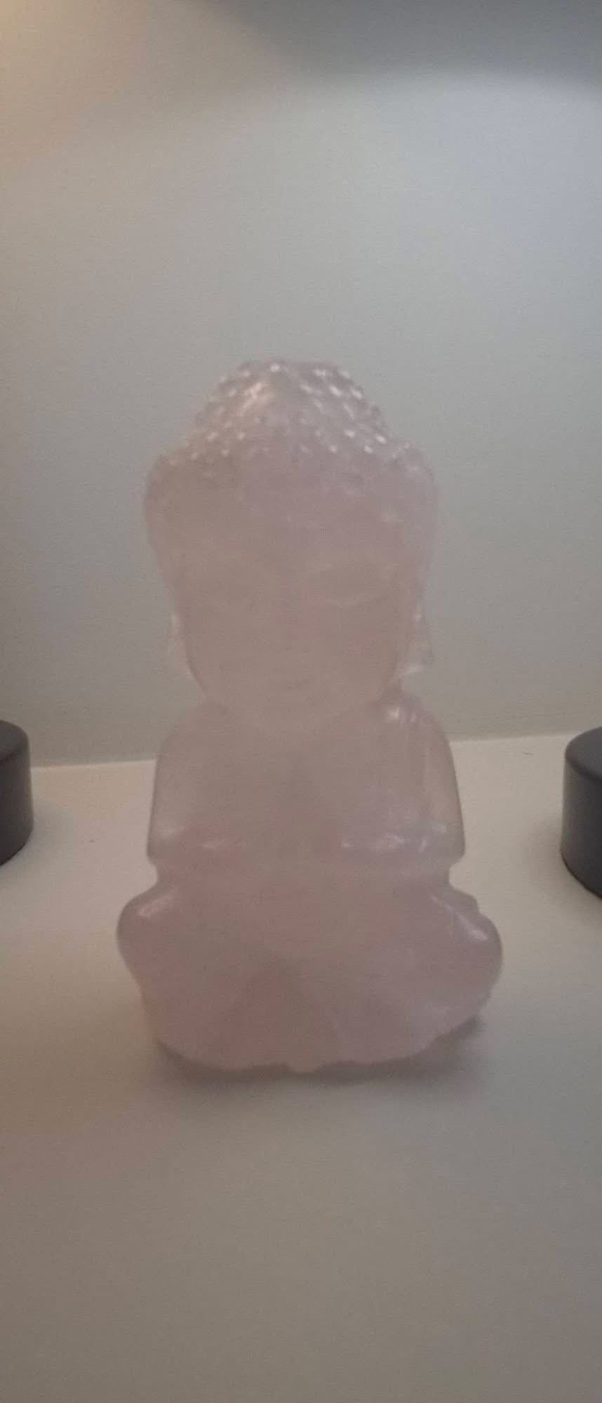 Rose Quartz Buddha Carving
