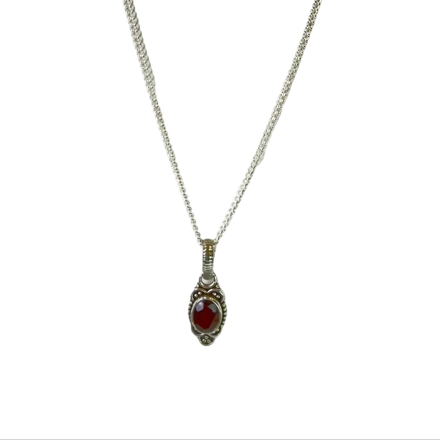 Garnet Pendant Necklace
