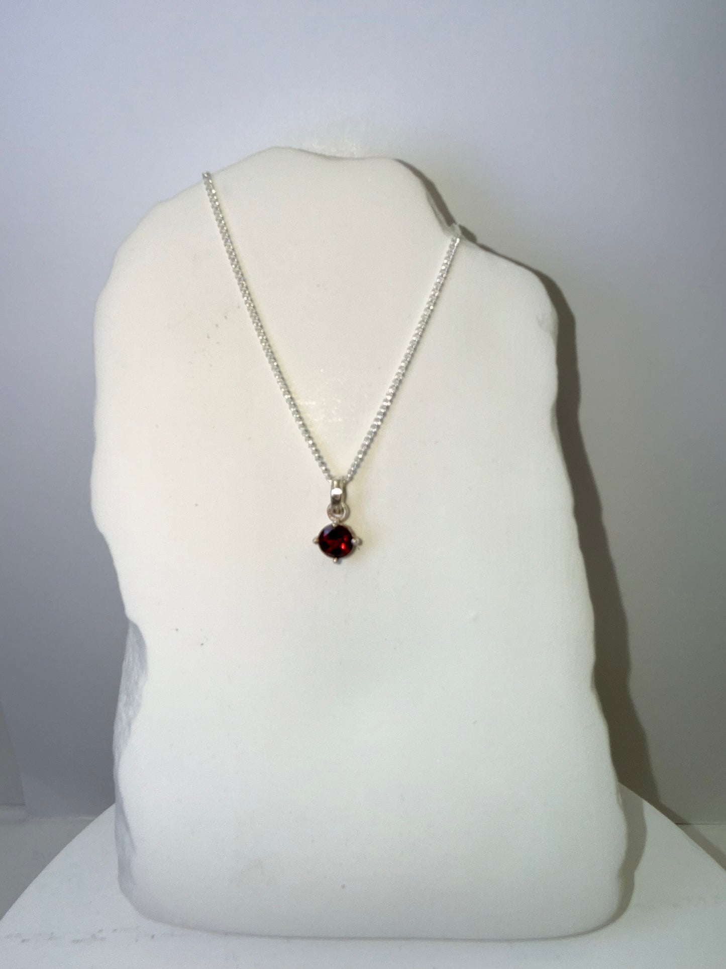 Garnet Pendant Necklace