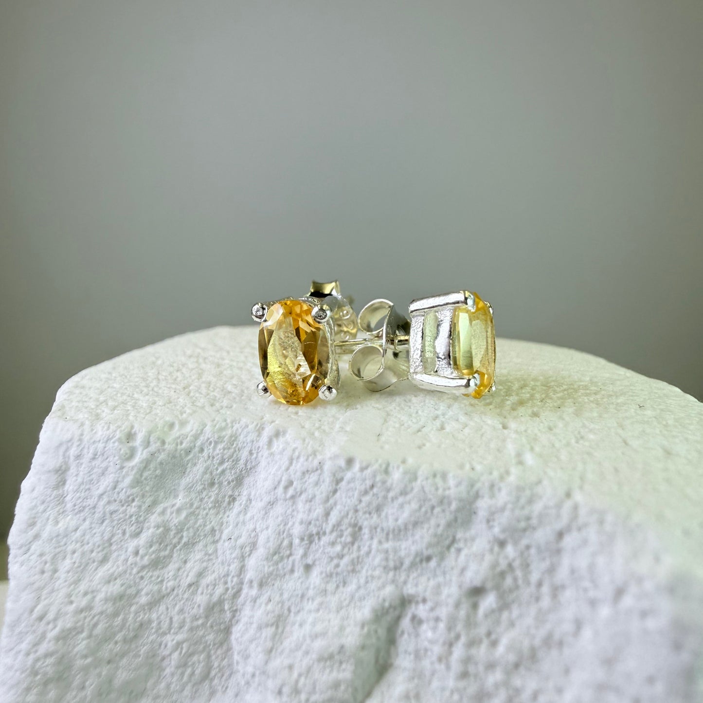 Laura - Citrine Studs