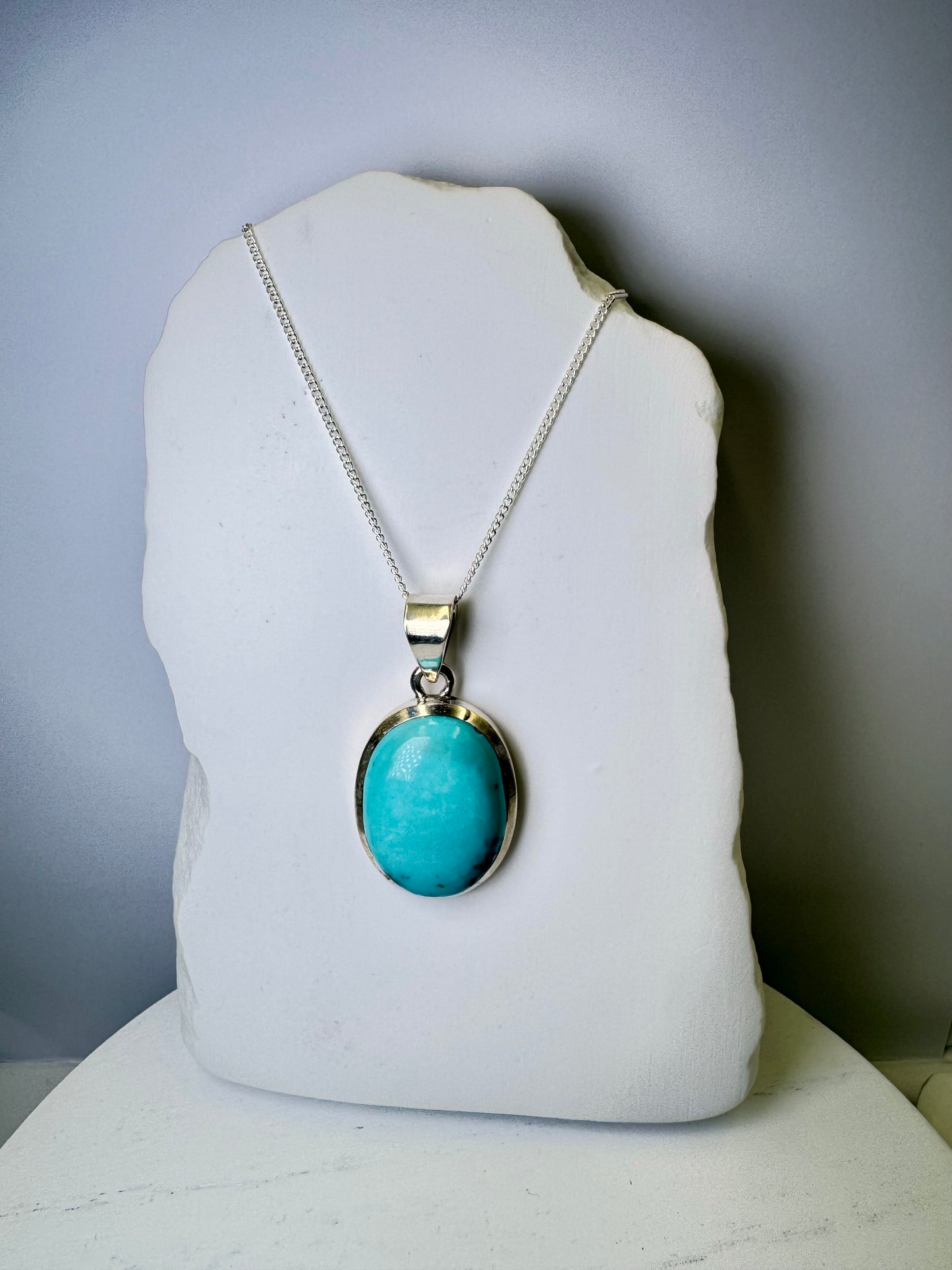 Kingman Turquoise Pendant Necklace