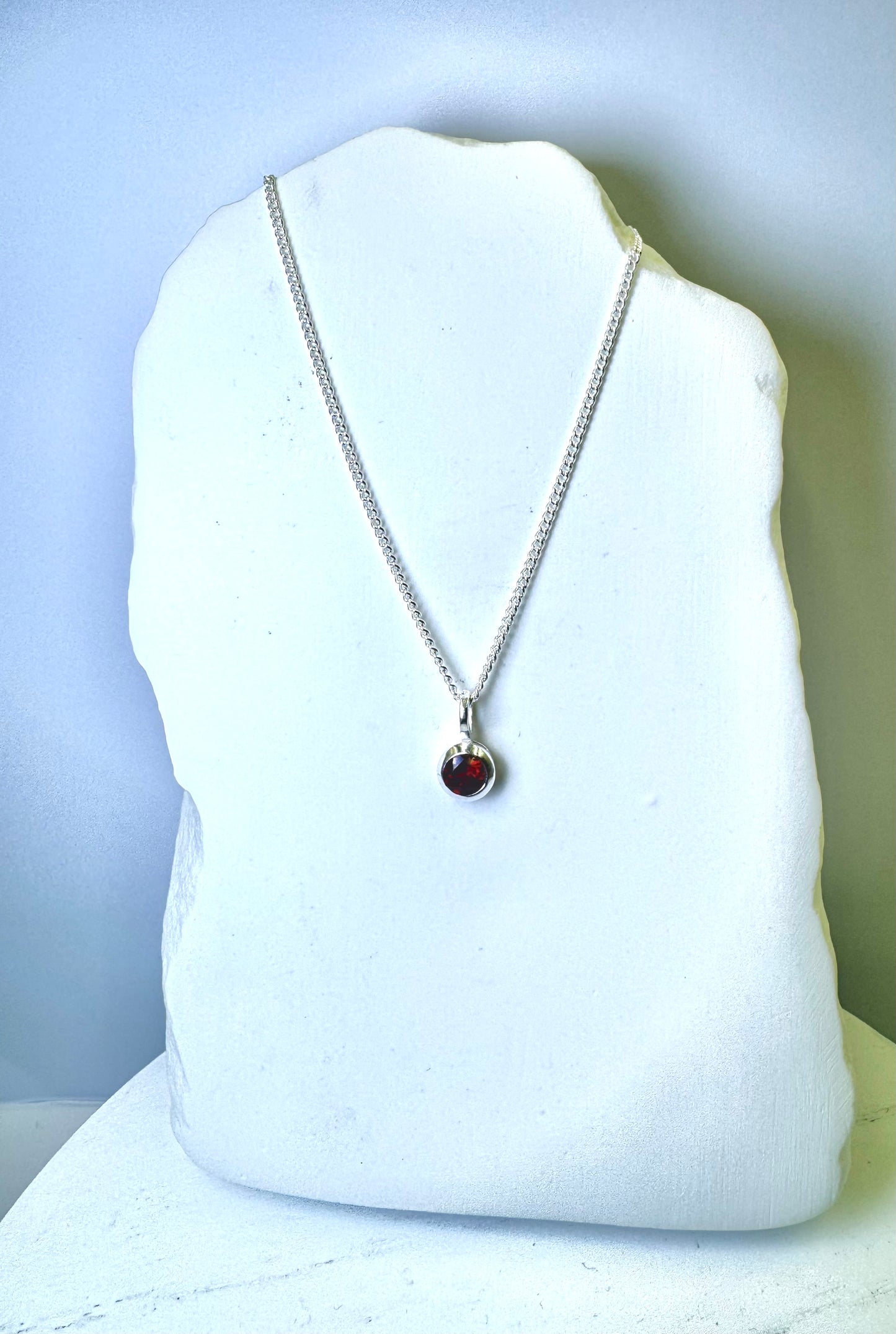 Garnet Pendant Necklace