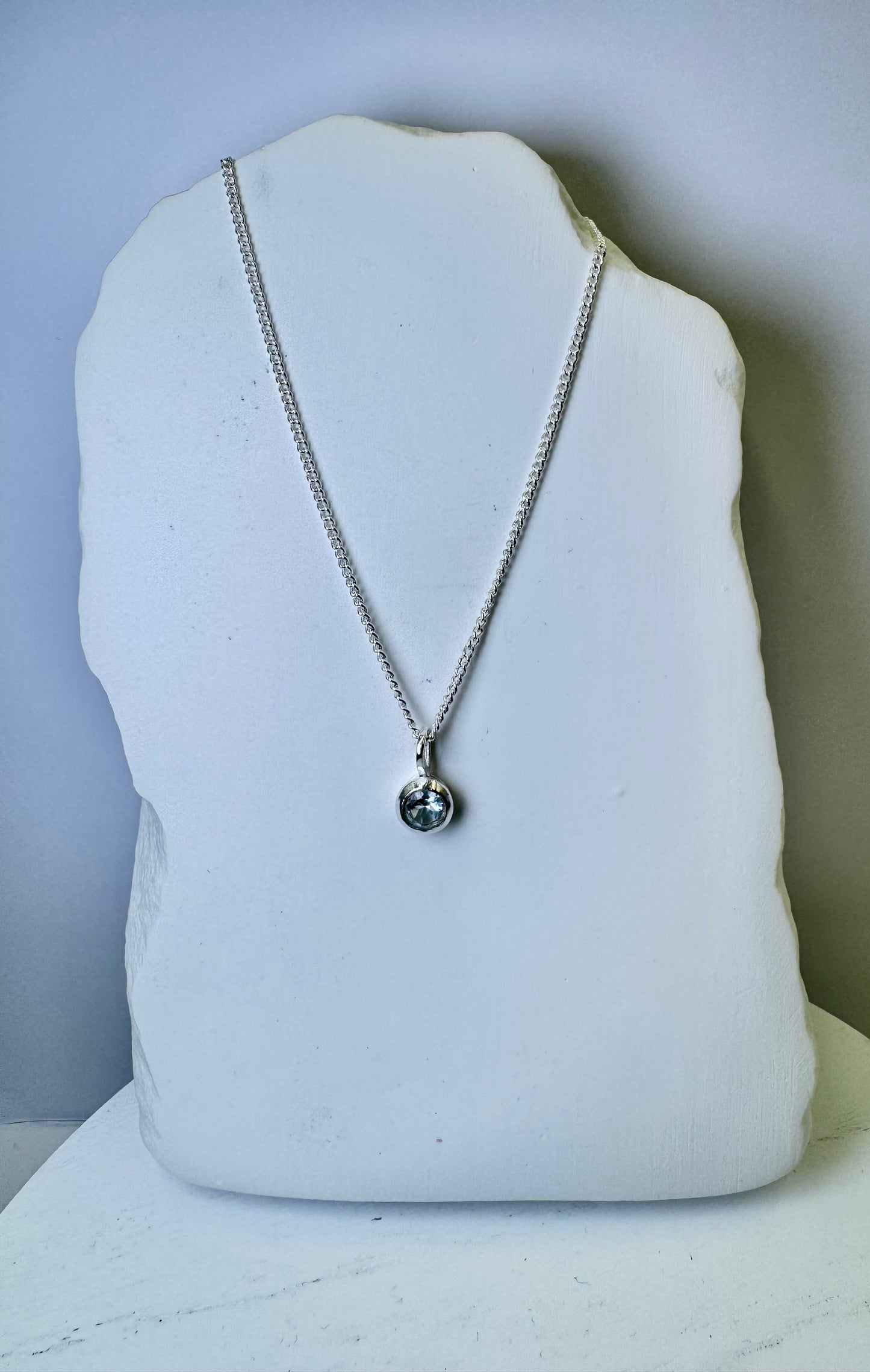 Blue Topaz Pendant Necklace