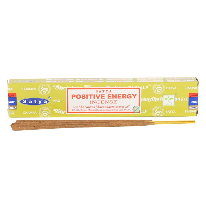 Positive Energy Incense Sticks by Satya (Box of 12 individual packs)