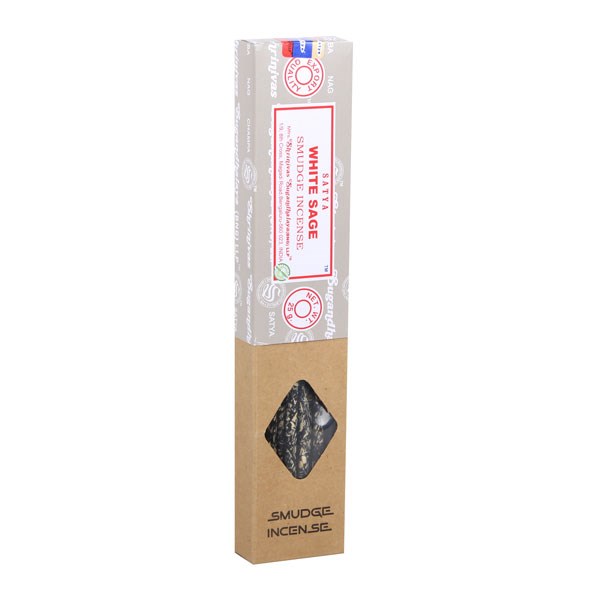 Satya White Sage Smudge Incense (12 packs of 25g)