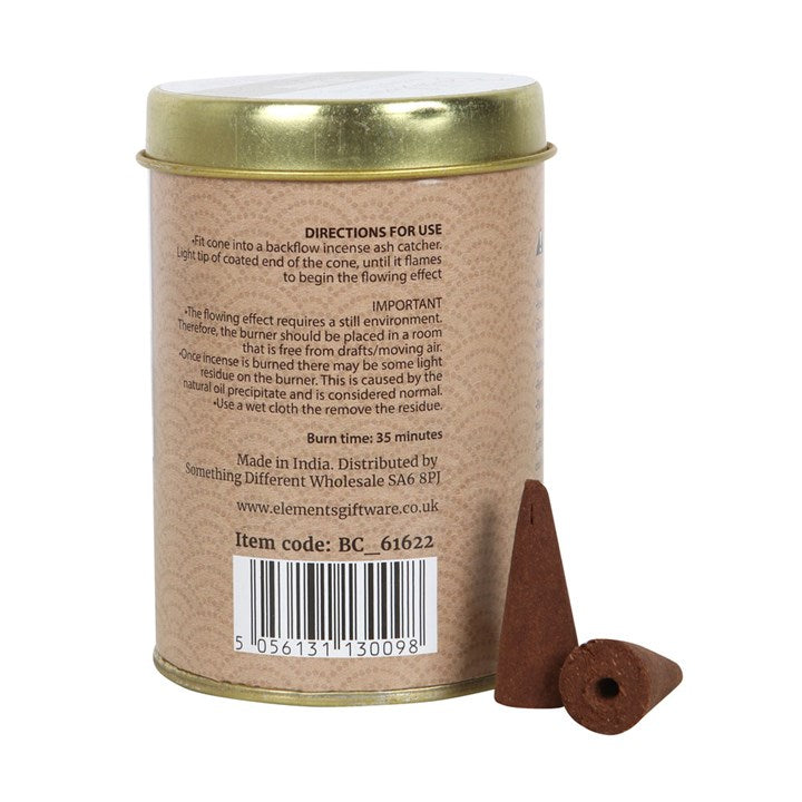 Elements Jasmine Jumbo Backflow Cones (Box of 6 individual tins)