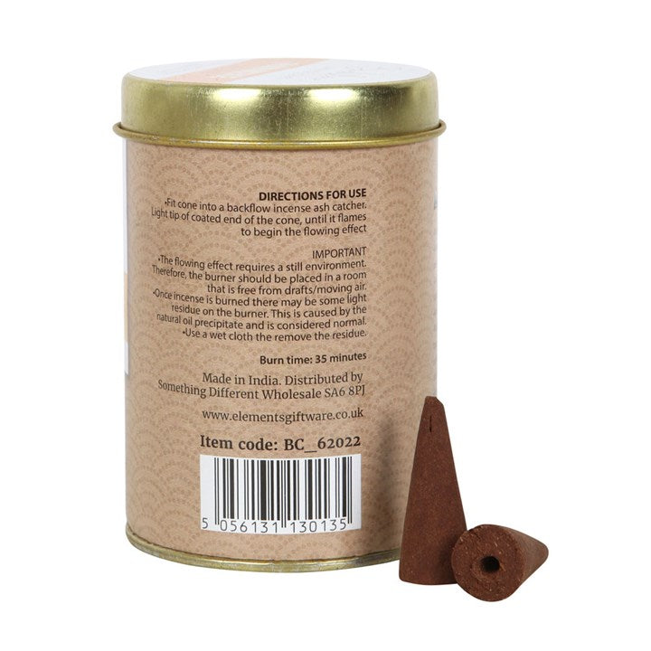 Elements Frankincense Jumbo Backflow Cones (box of 6 individual tins)