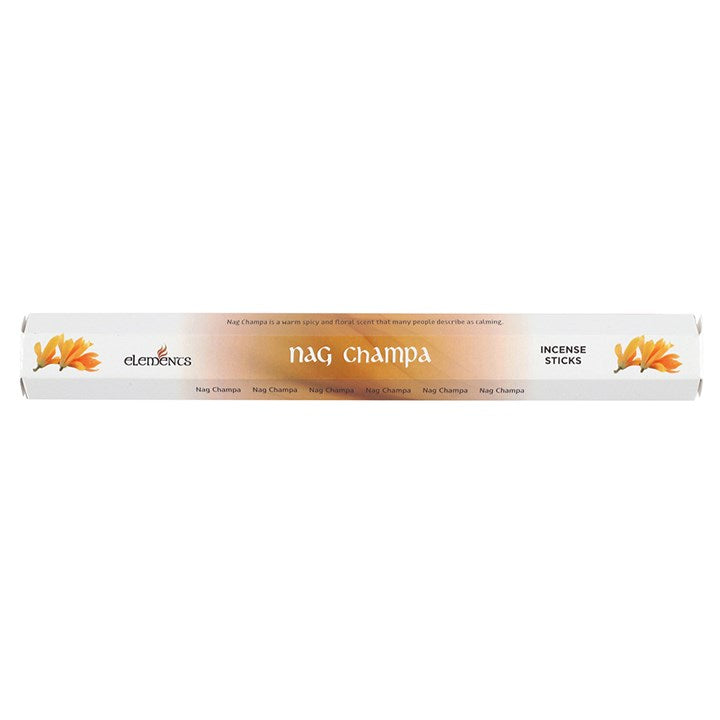 Elements Nag Champa Incense Sticks (Box of 6 individual packs)