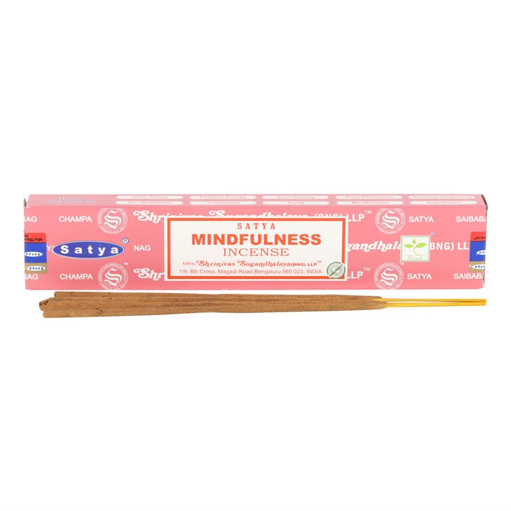 Mindfulness Incense Sticks by Satya (Box of 12 individual packs)