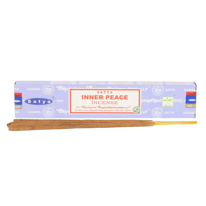 Inner Peace Incense Sticks by Satya (Box of 12 individual packs)