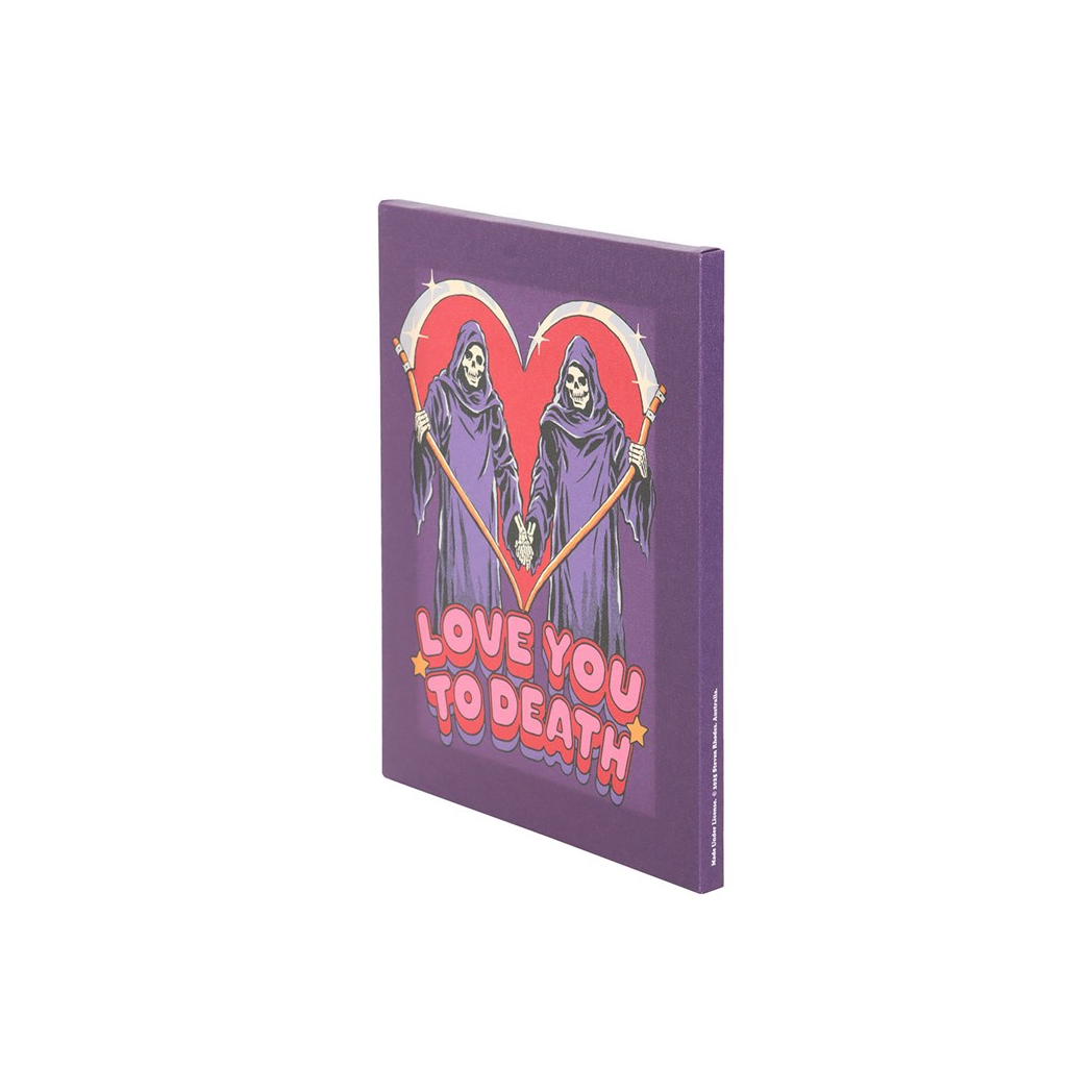 19x25cm Love You To Death Canvas Plaque by Steven Rhodes