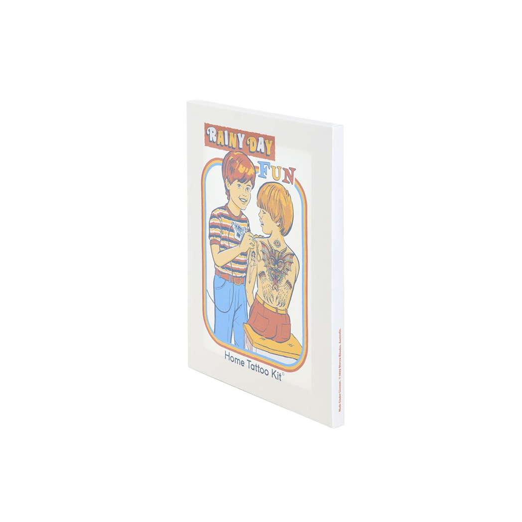 19x25cm Rainy Day Fun Canvas Plaque by Steven Rhodes