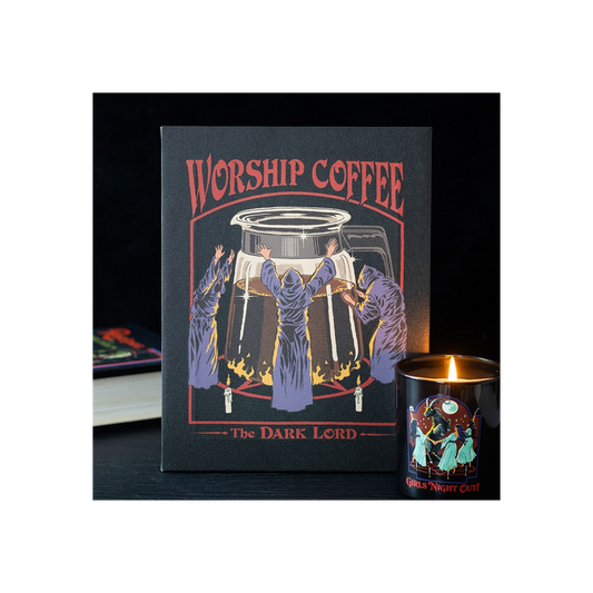 19x25cm Worship Coffee Canvas Plaque by Steven Rhodes