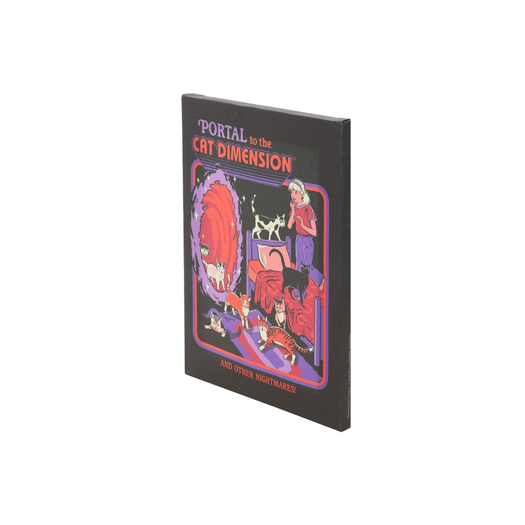 19x25cm The Cat Dimension Canvas Plaque by Steven Rhodes