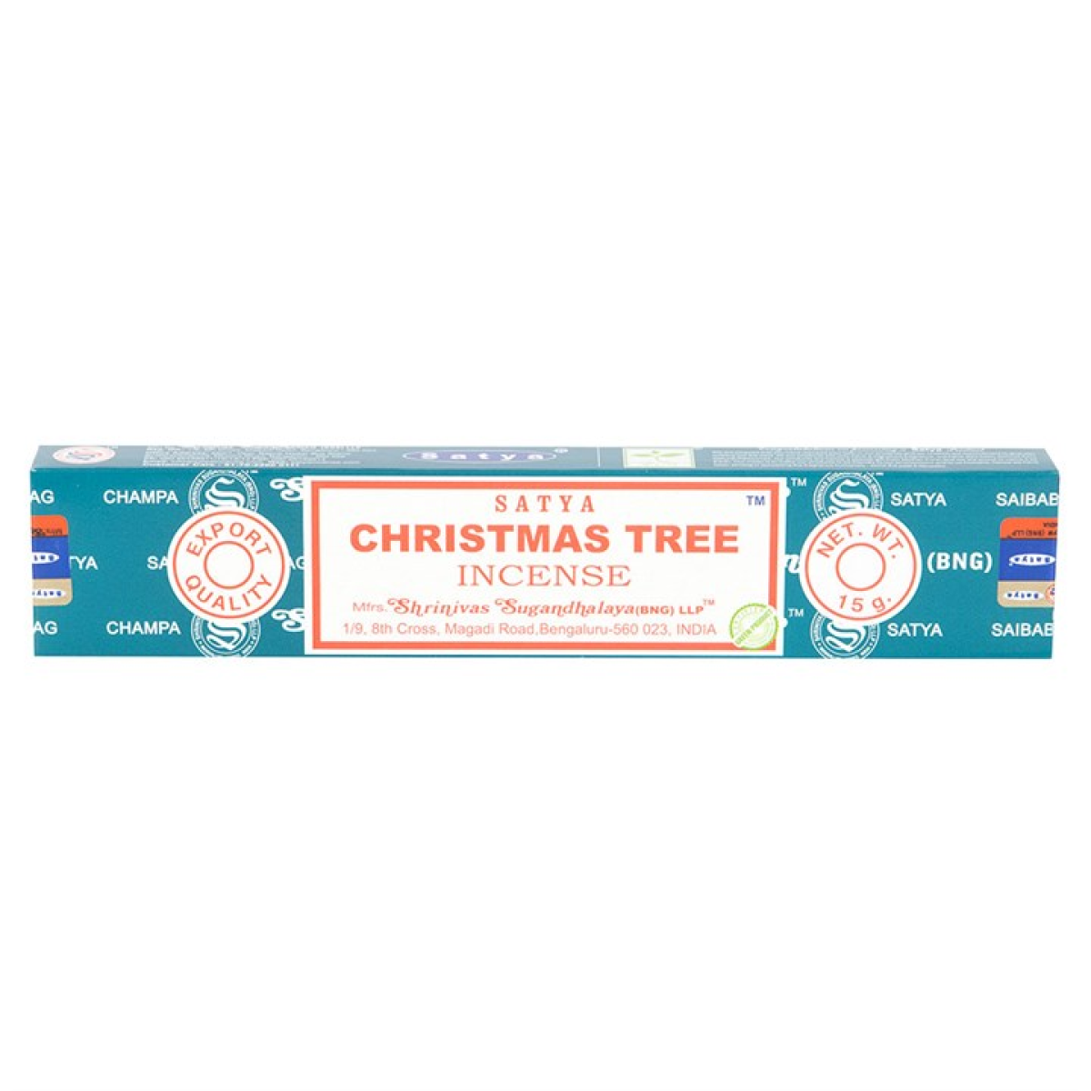 Christmas Tree Incense Sticks by Satya (Box of 12 individual packs)