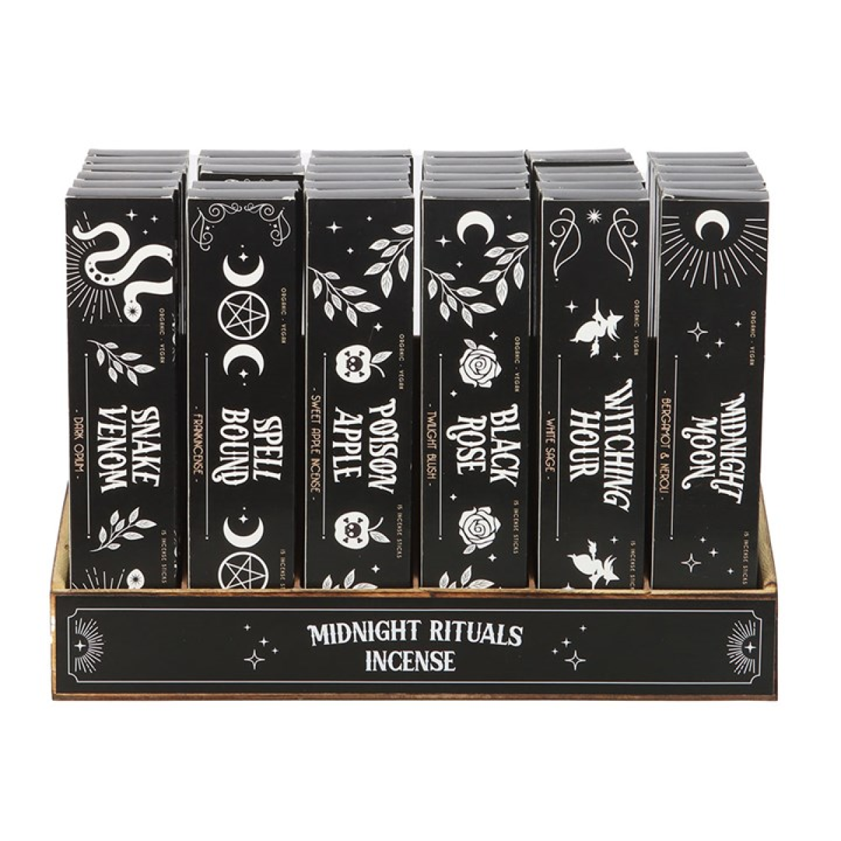 Midnight Rituals Incense Sticks (Box of 36 individual packs)