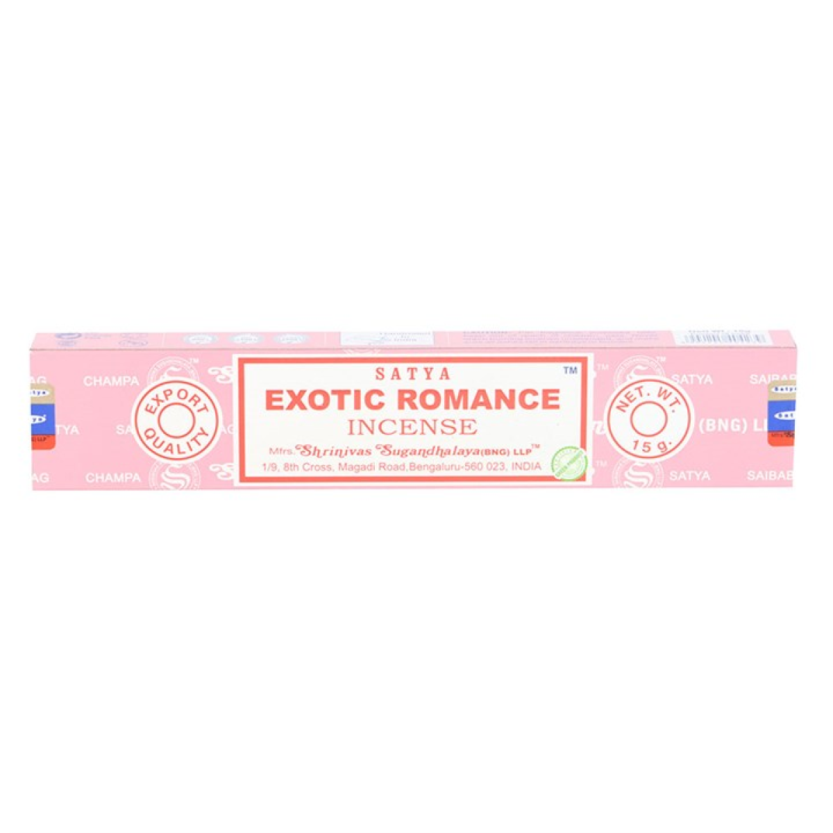 Exotic Romance Incense Sticks by Satya (Box of 12 individual packs)