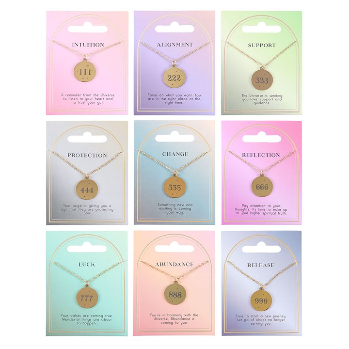 Angel Number Necklaces (9 piece set)