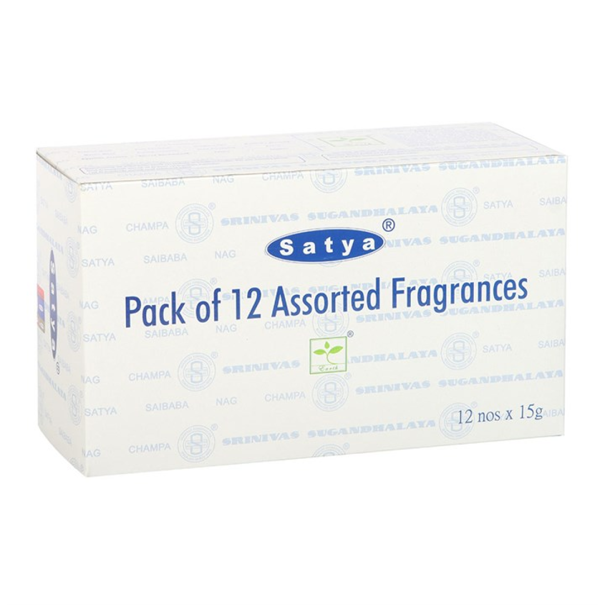 Assorted Fragrance Incense Sticks by Satya (Box of 12 individual packs)