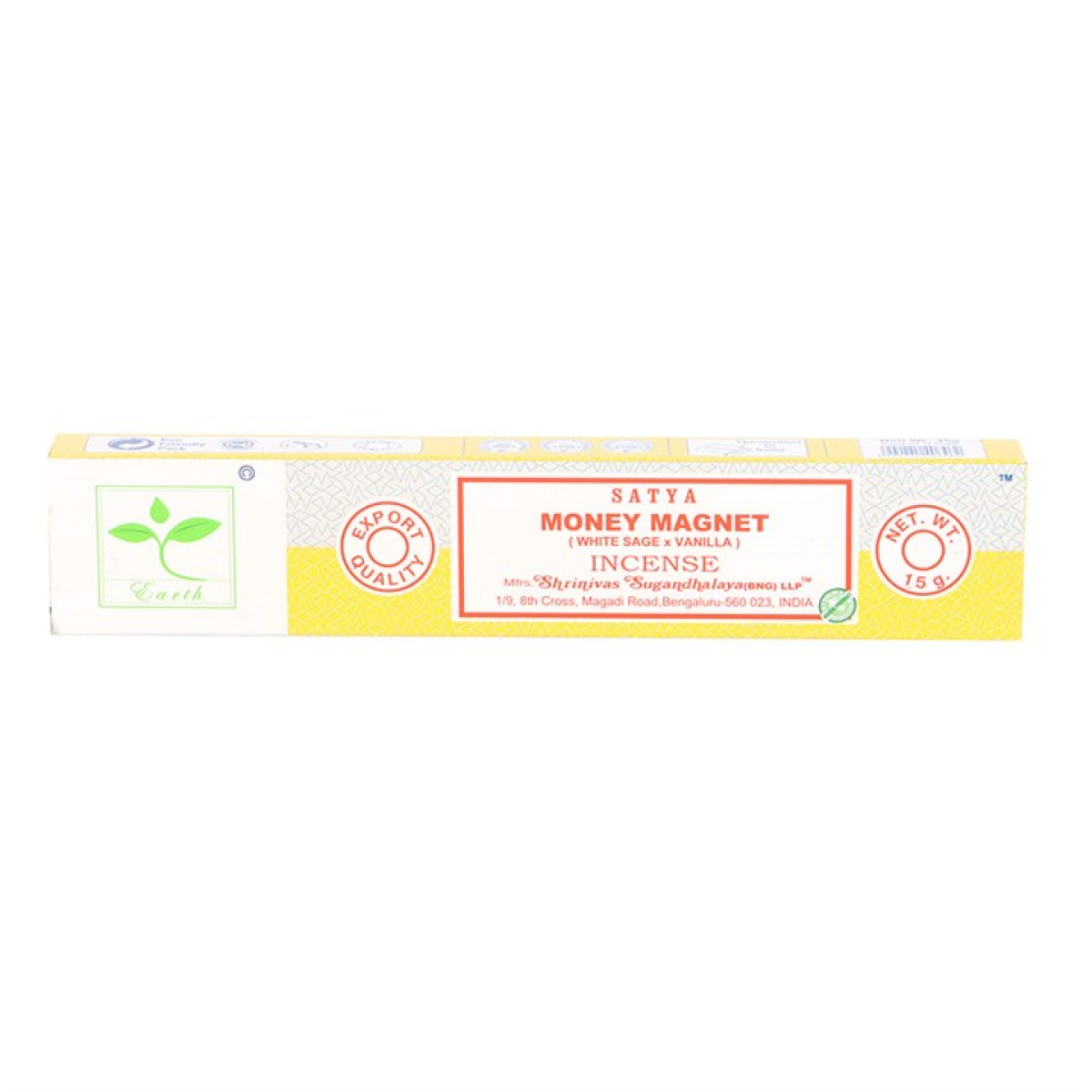 Earth Satya Money Magnet Incense Sticks (Box of 6 individual packs)