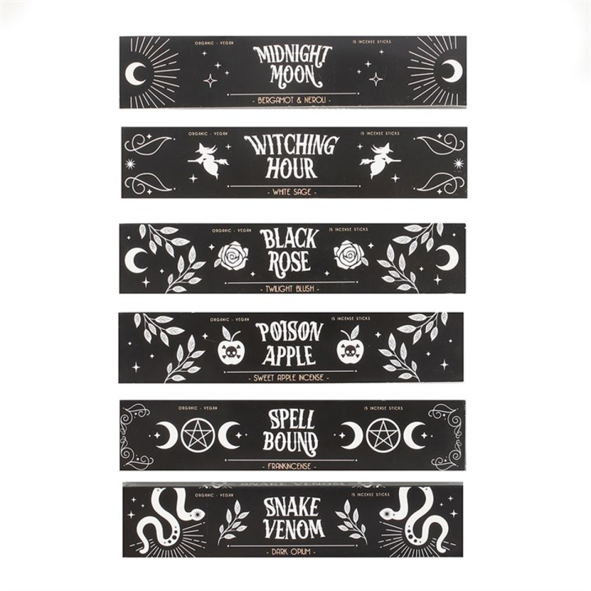 Midnight Rituals Incense Sticks (Box of 36 individual packs)