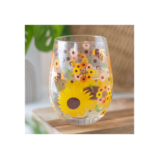 Bee Radiant Print Stemless Glass