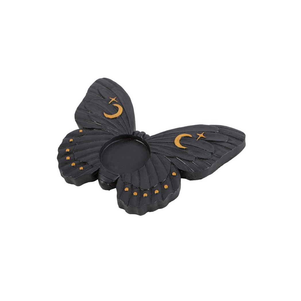 Black Moth Tealight Candle Holder