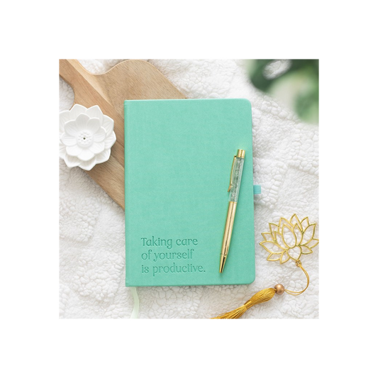 A5 Wellness Journal with Aventurine Pen