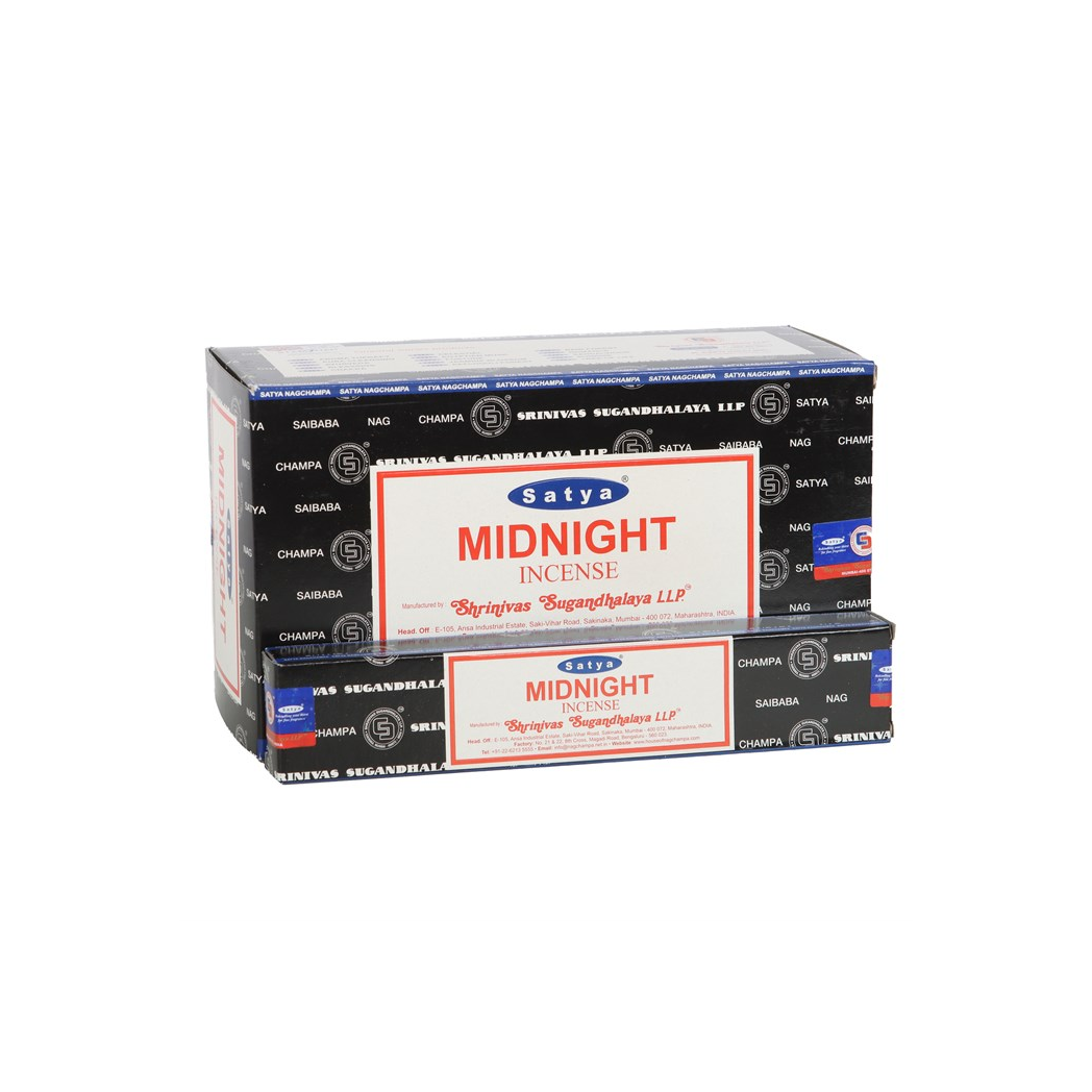 Set of 12 Midnight Incense by Satya