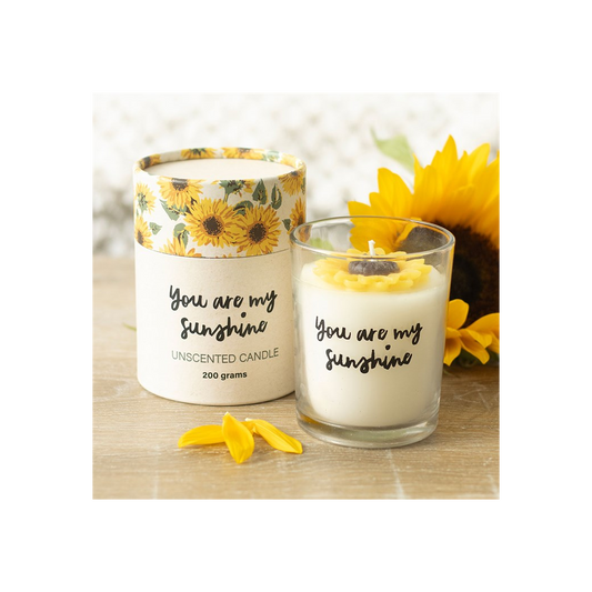 You Are My Sunshine Candle with 3D Sunflower