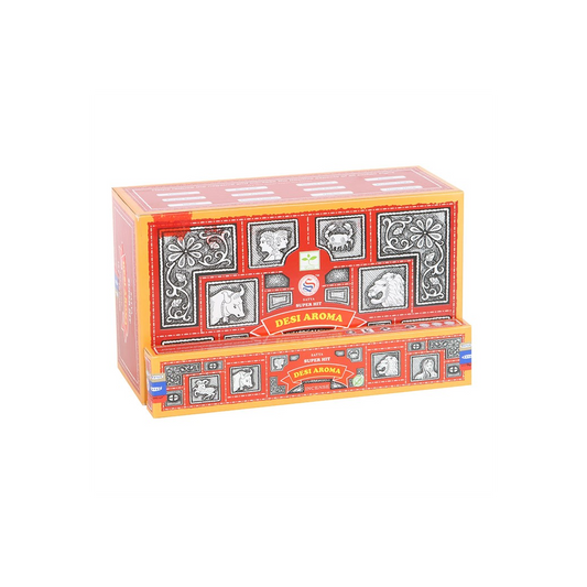 Set of 12 Satya Superhit Desi Aroma Incense 15g