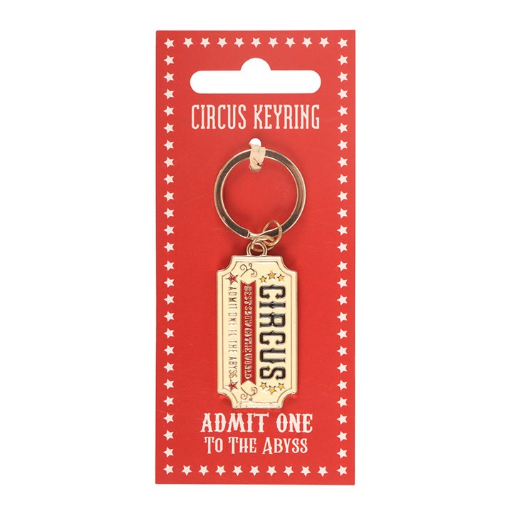 Admit One to the Abyss Circus Ticket Keyring