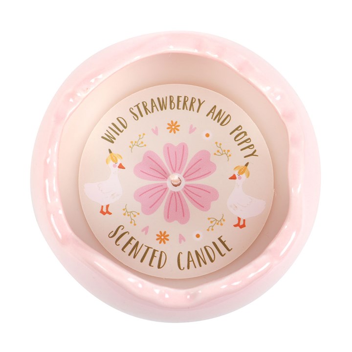 Wild Strawberry & Poppy Egg Shaped Candle