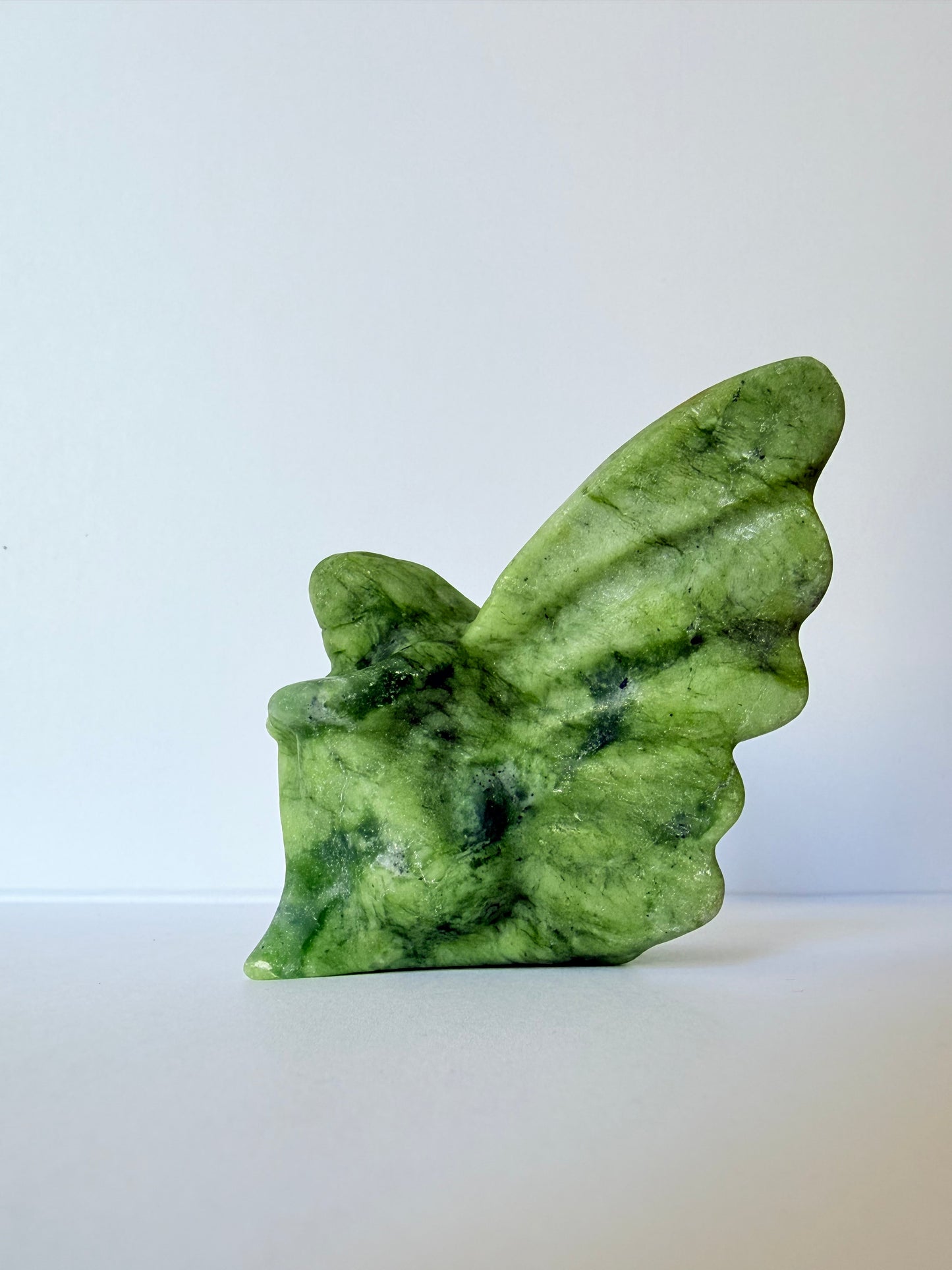 Serpentine Jade Angel Carving