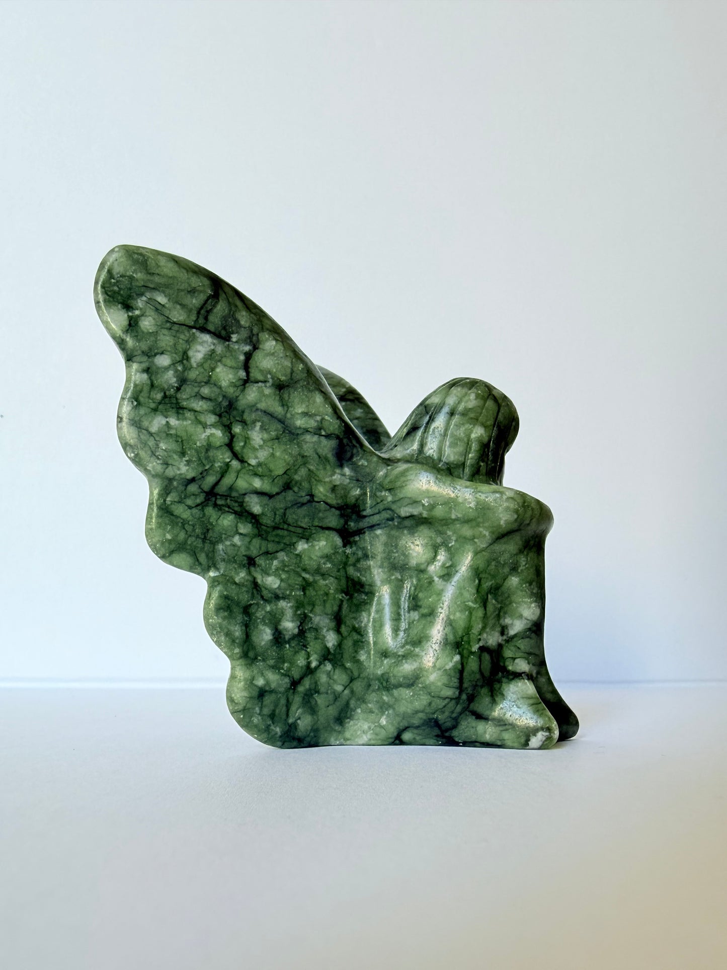 Serpentine Jade Angel Carving