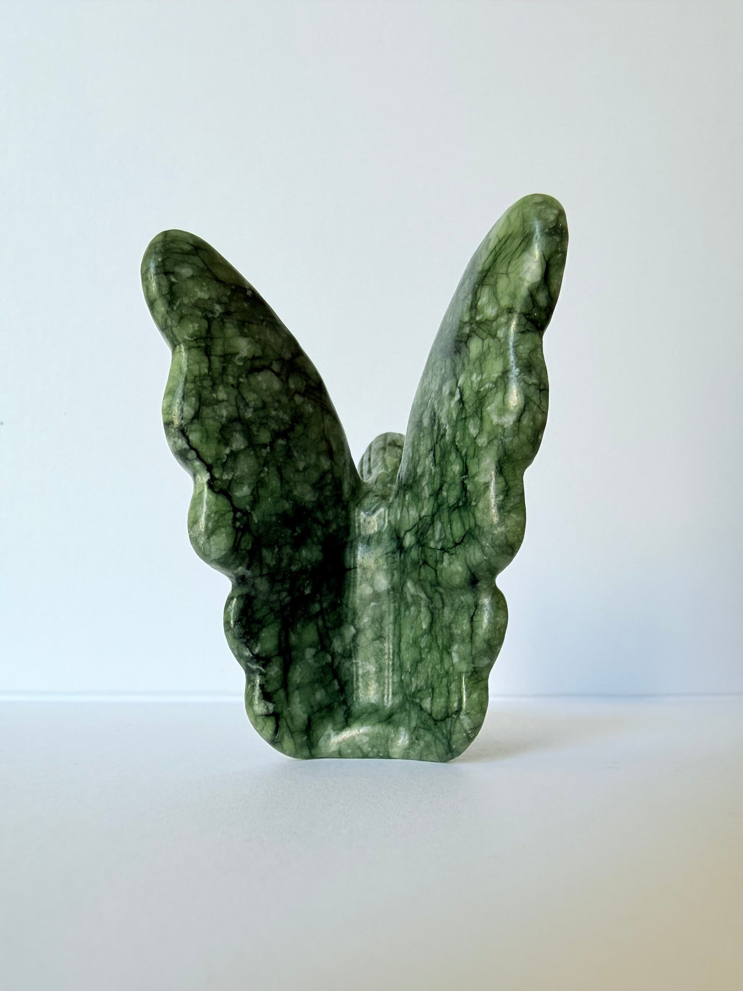 Serpentine Jade Angel Carving