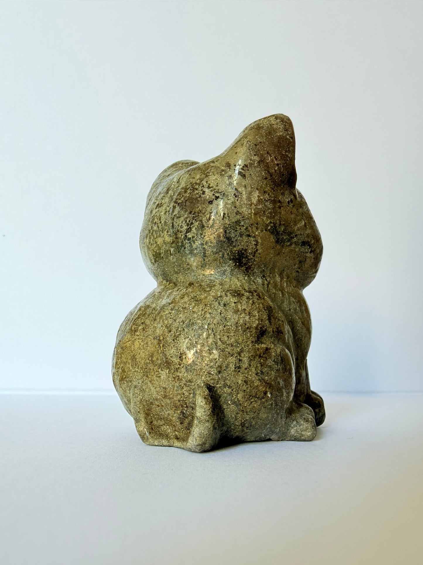 Pyrite Cat Carving