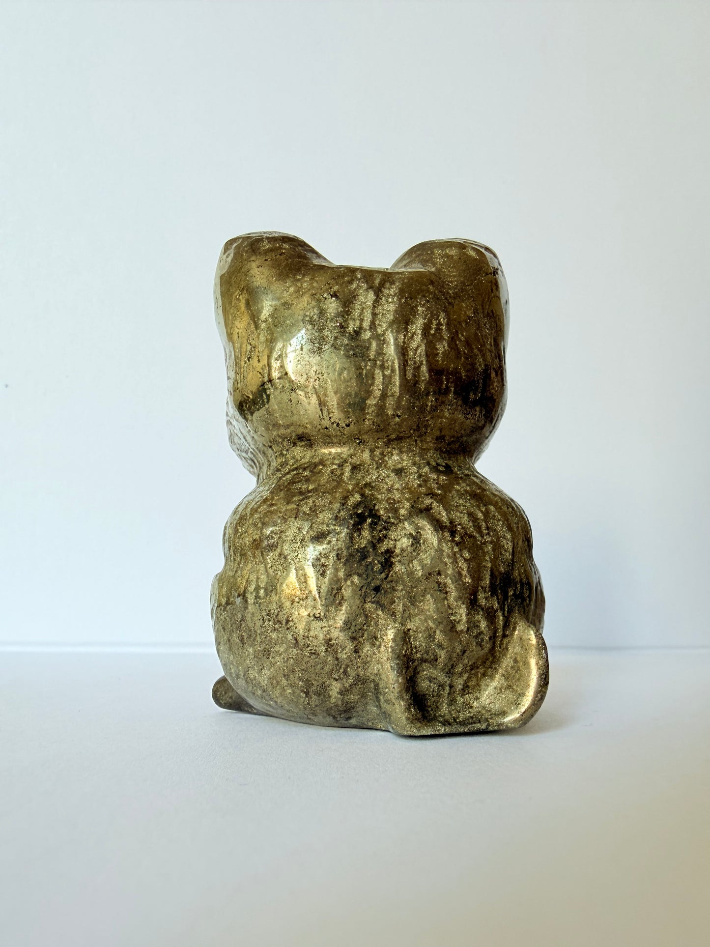 Pyrite Cat Carving