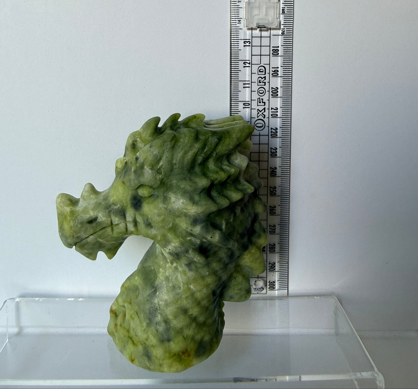 Serpentine Jade Dragon Head Carving