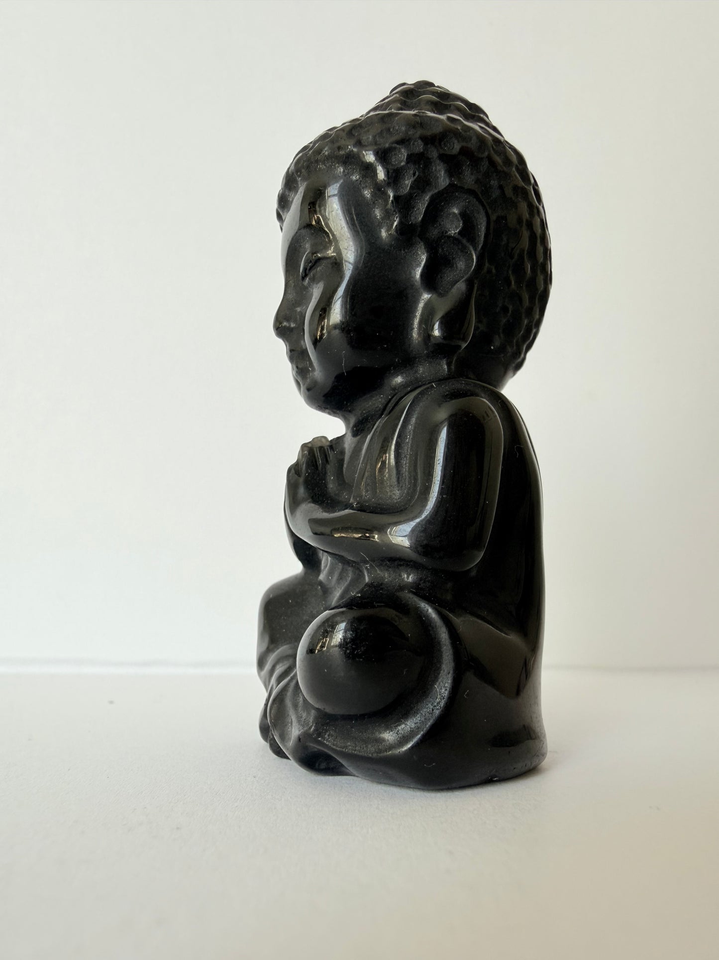 Obsidian Buddha Carving
