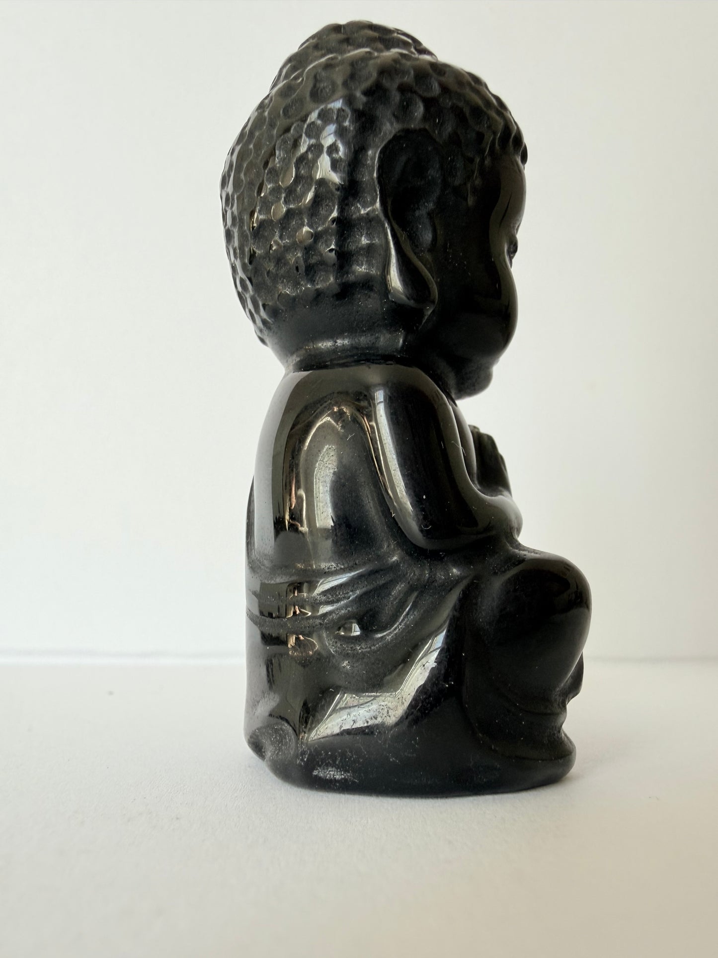 Obsidian Buddha Carving