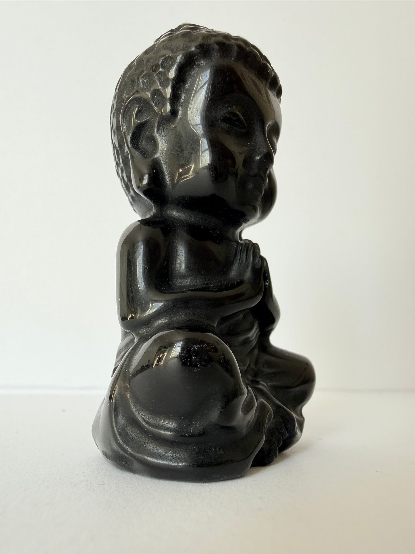 Obsidian Buddha Carving
