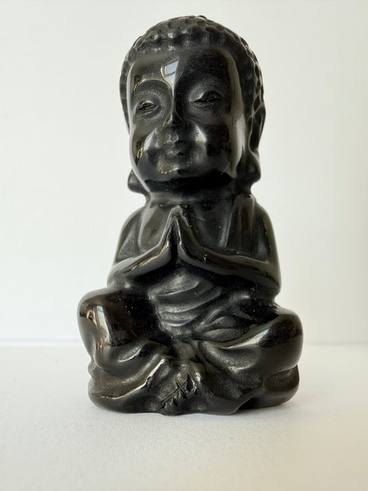 Obsidian Buddha Carving