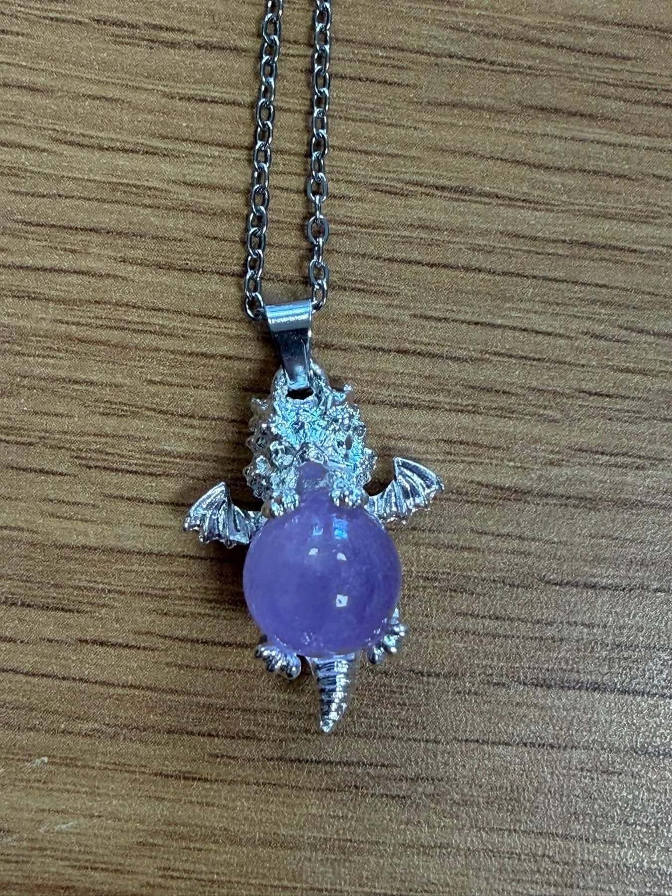 Amethyst Dragon Necklace