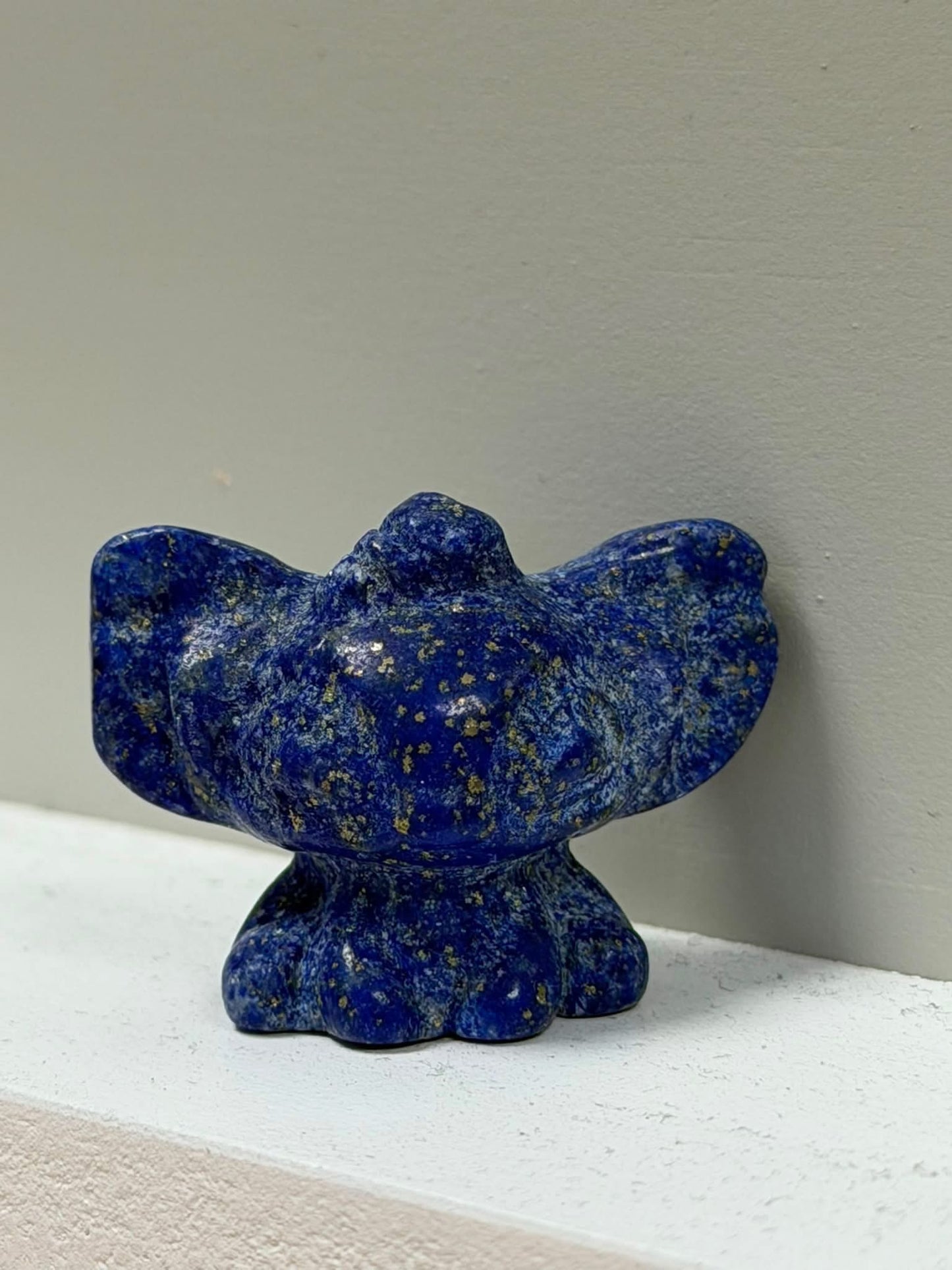 Lapis Lazuli Alien Carving