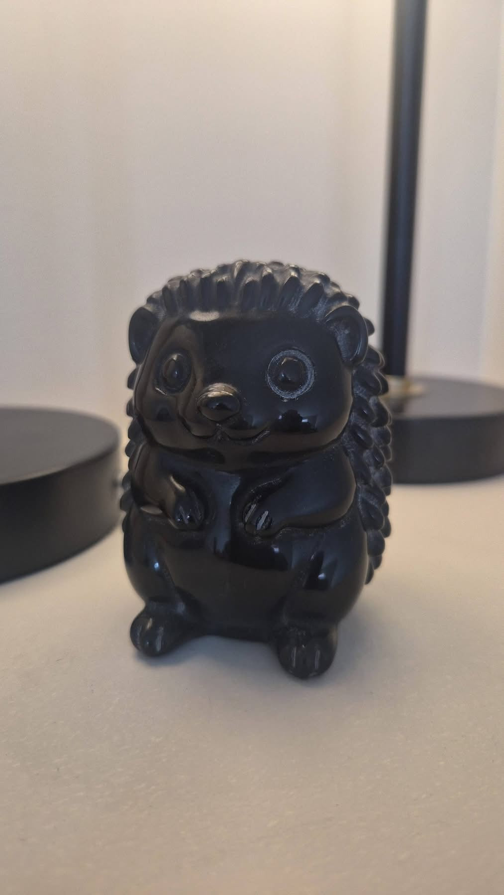 Obsidian Hedgehog Carving