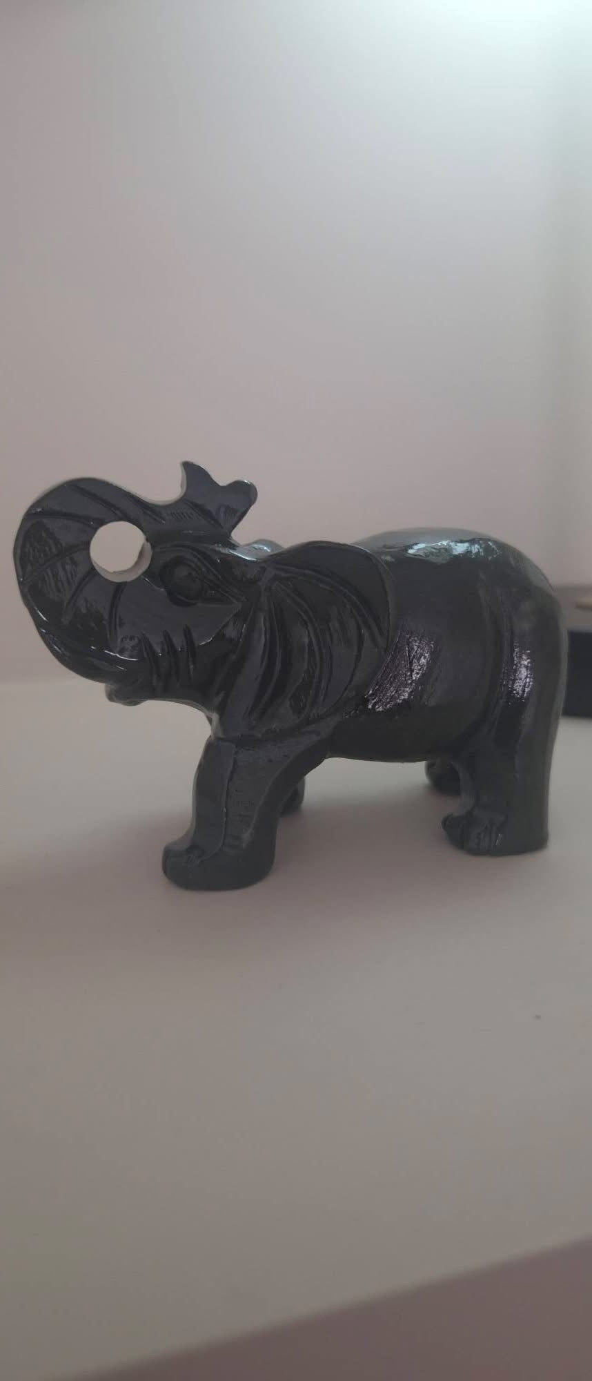 Green Jade Elephant Carving