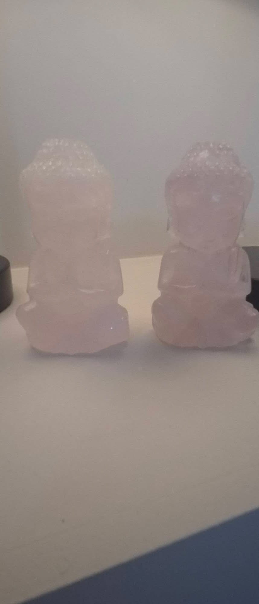 Rose Quartz Buddha Carving
